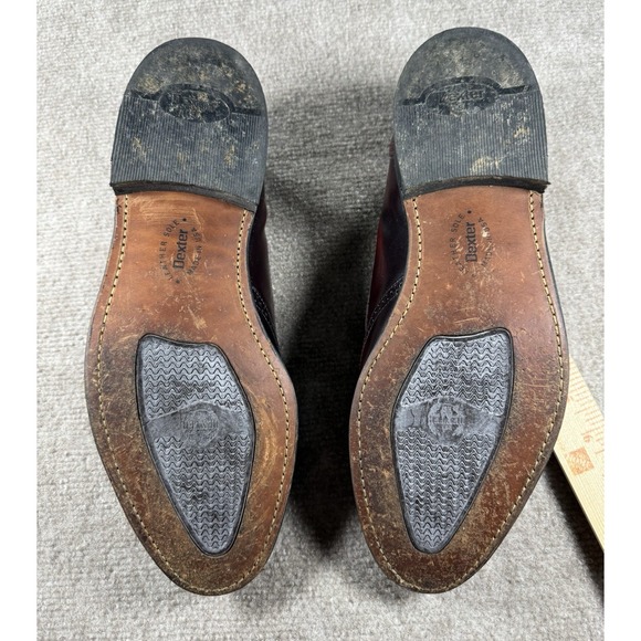 Dexter Mens Burgundy Leather Dress Shoes Wingtips Loafer Tassels 12M - Picture 2 of 8